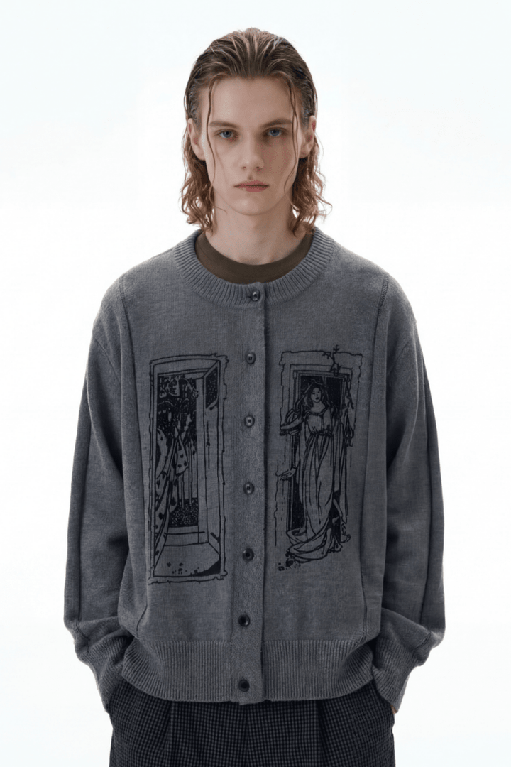 Graphic Knit Cardigan na2366 