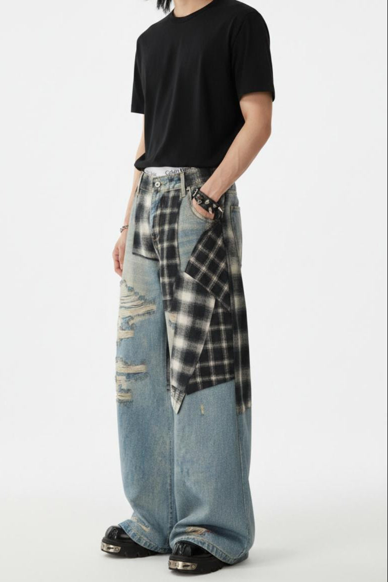 Patchwork Denim Jeans  na2550