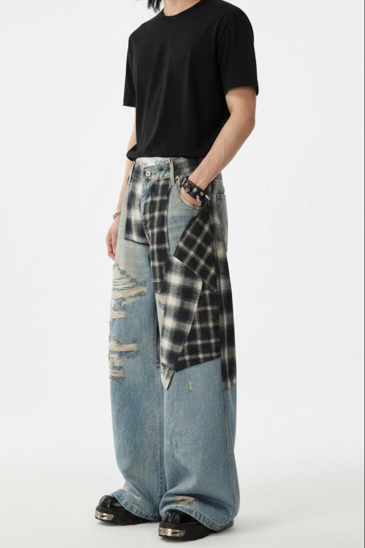 Patchwork Denim Jeans  na2550
