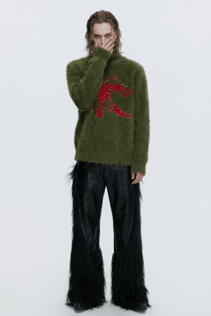 [ArguE CulturE] Crimson Howl Fur Jacket na2285