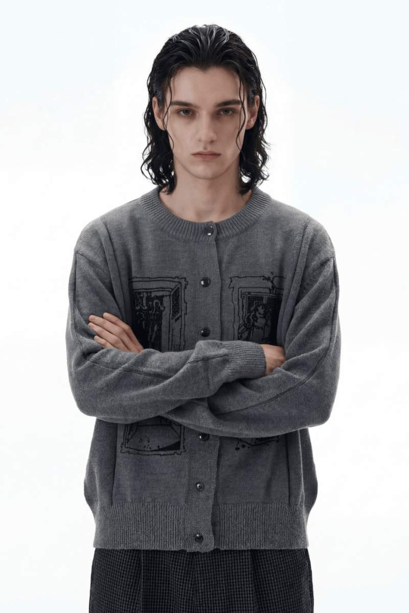 Graphic Knit Cardigan na2366 