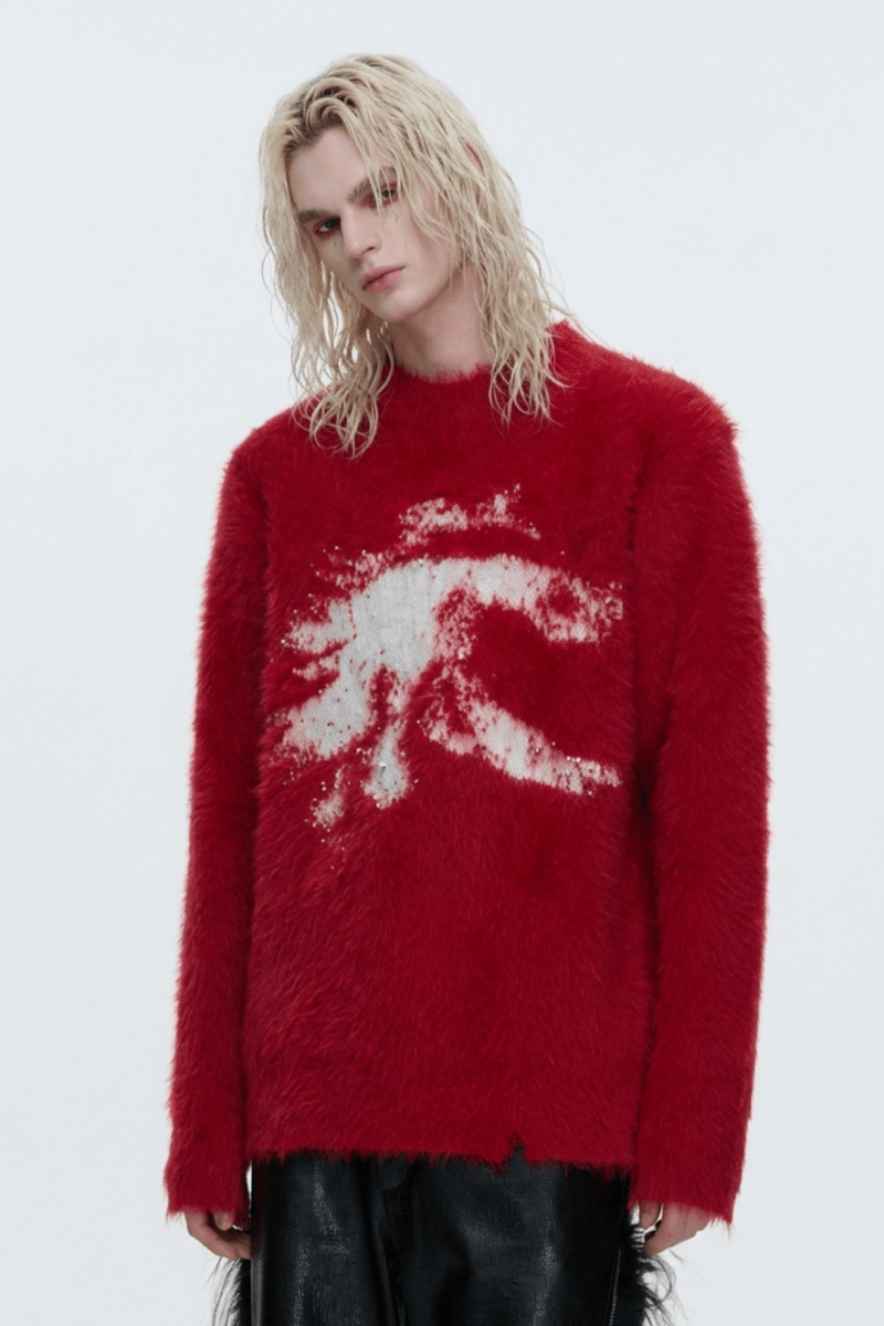 [ArguE CulturE] Crimson Howl Fur Jacket na2285