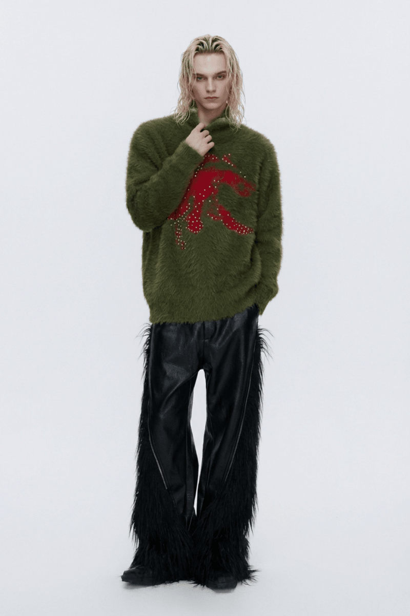 [ArguE CulturE] Crimson Howl Fur Jacket na2285