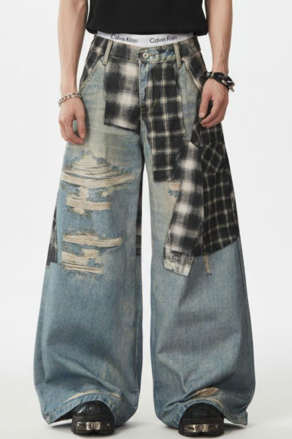 Patchwork Denim Jeans  na2550
