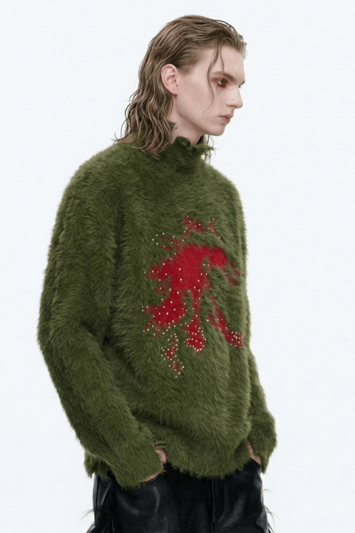 [ArguE CulturE] Crimson Howl Fur Jacket na2285