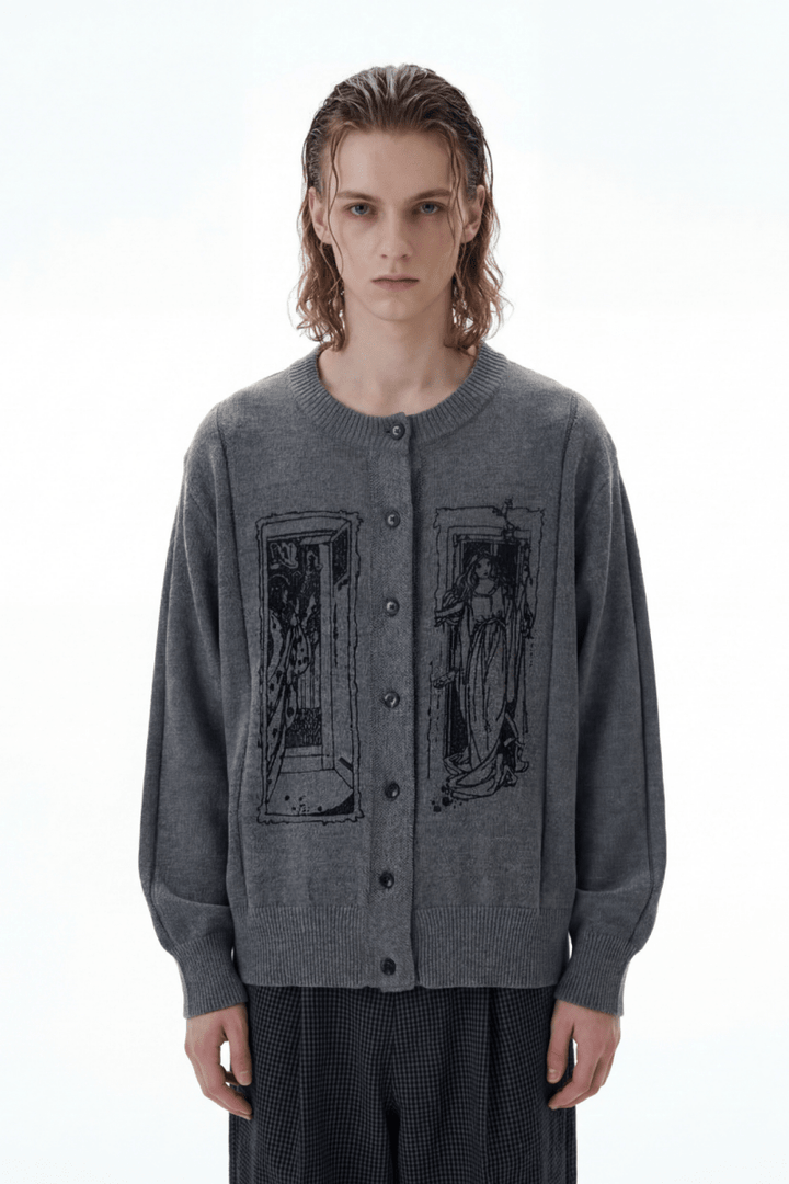 Graphic Knit Cardigan na2366 