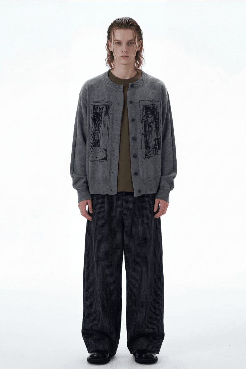 Graphic Knit Cardigan na2366 