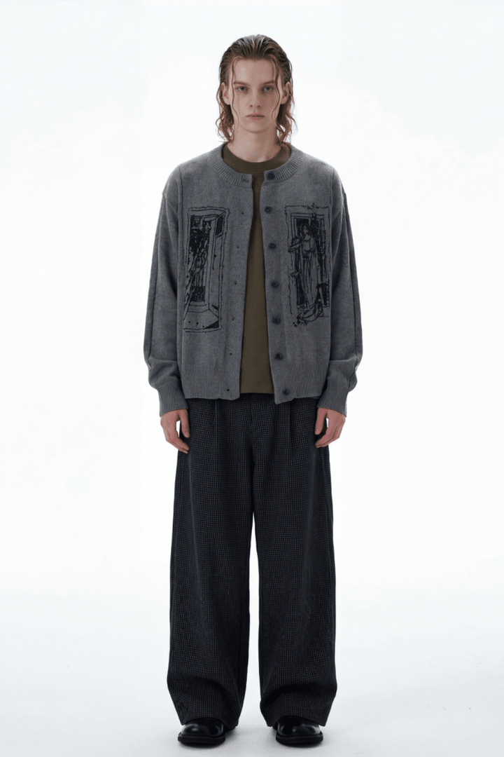 Graphic Knit Cardigan na2366 