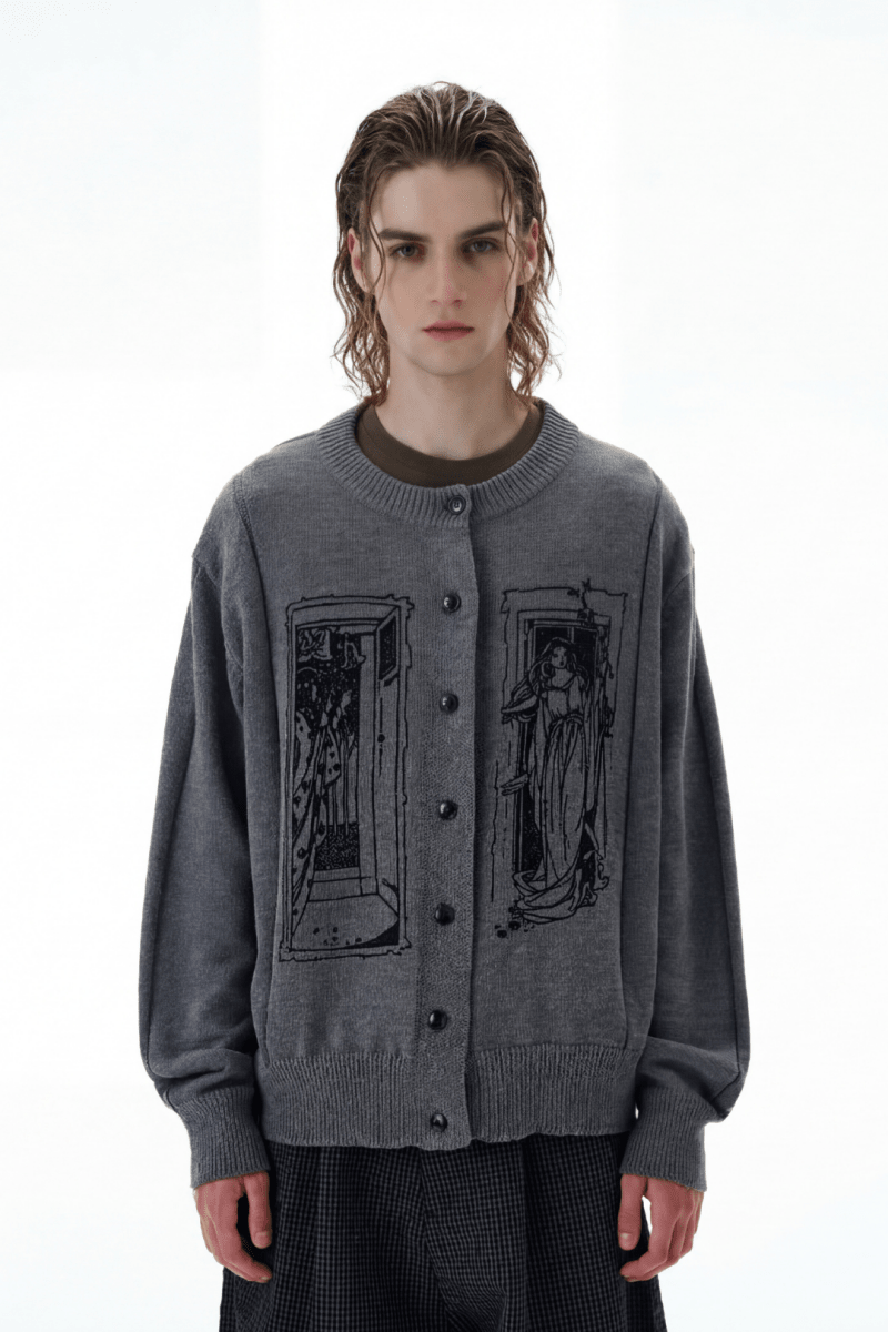 Graphic Knit Cardigan na2366 