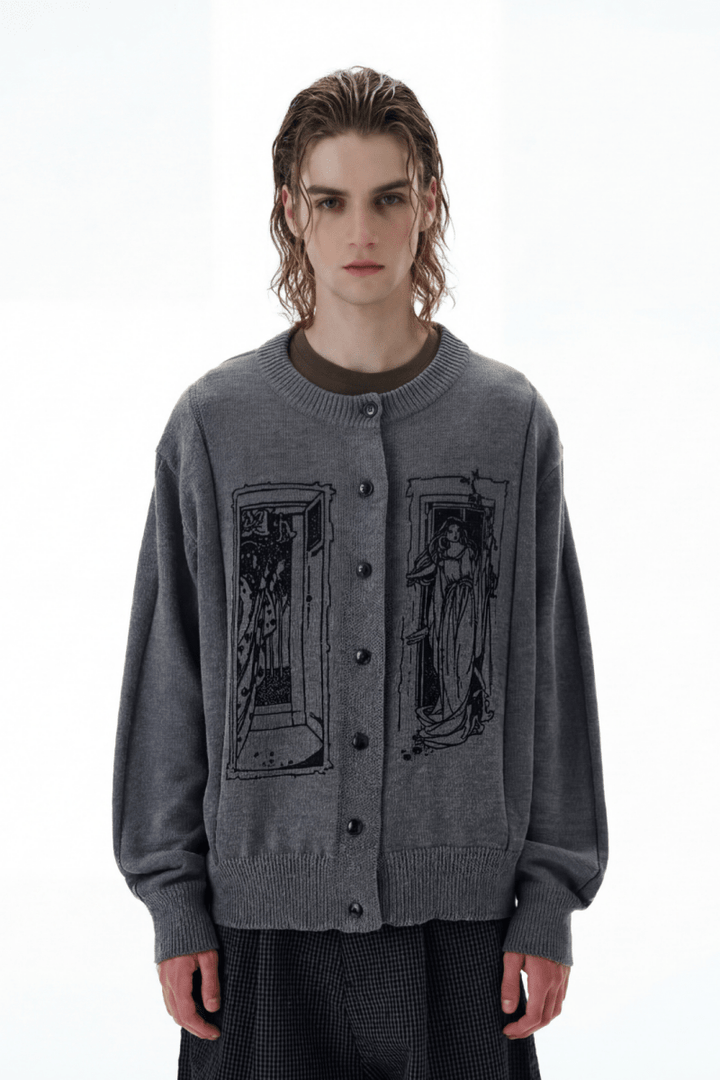 Graphic Knit Cardigan na2366 