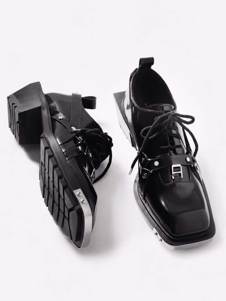 Square Toe Derby Leather Shoes na1046