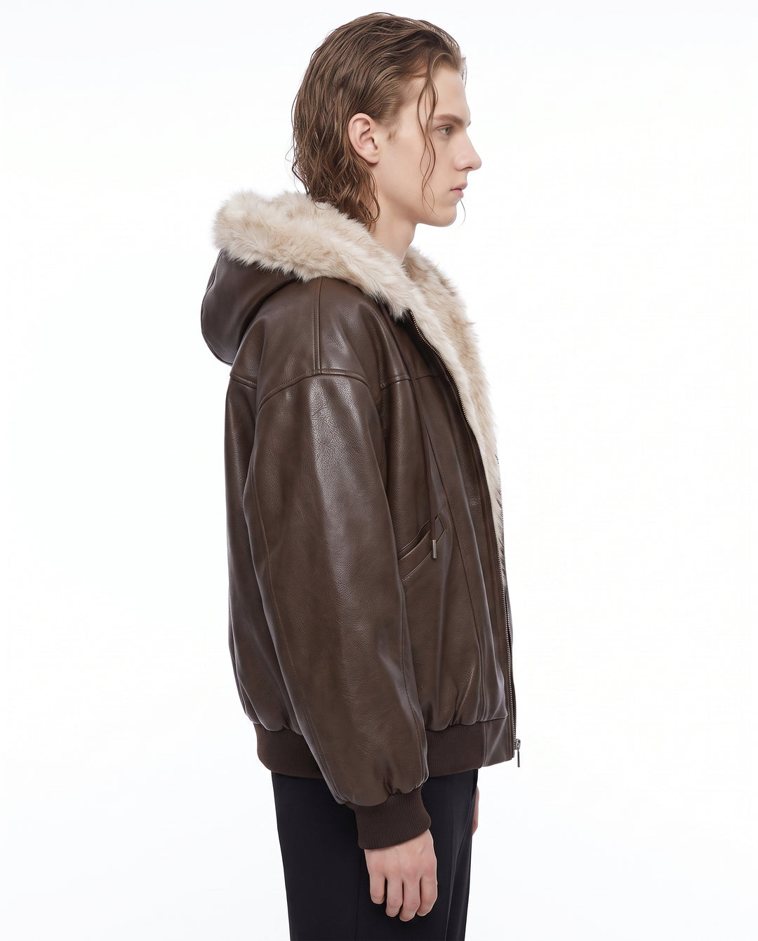 Fur Leather Jacket na3068