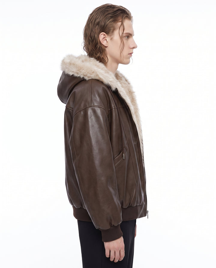 Fur Leather Jacket na3068