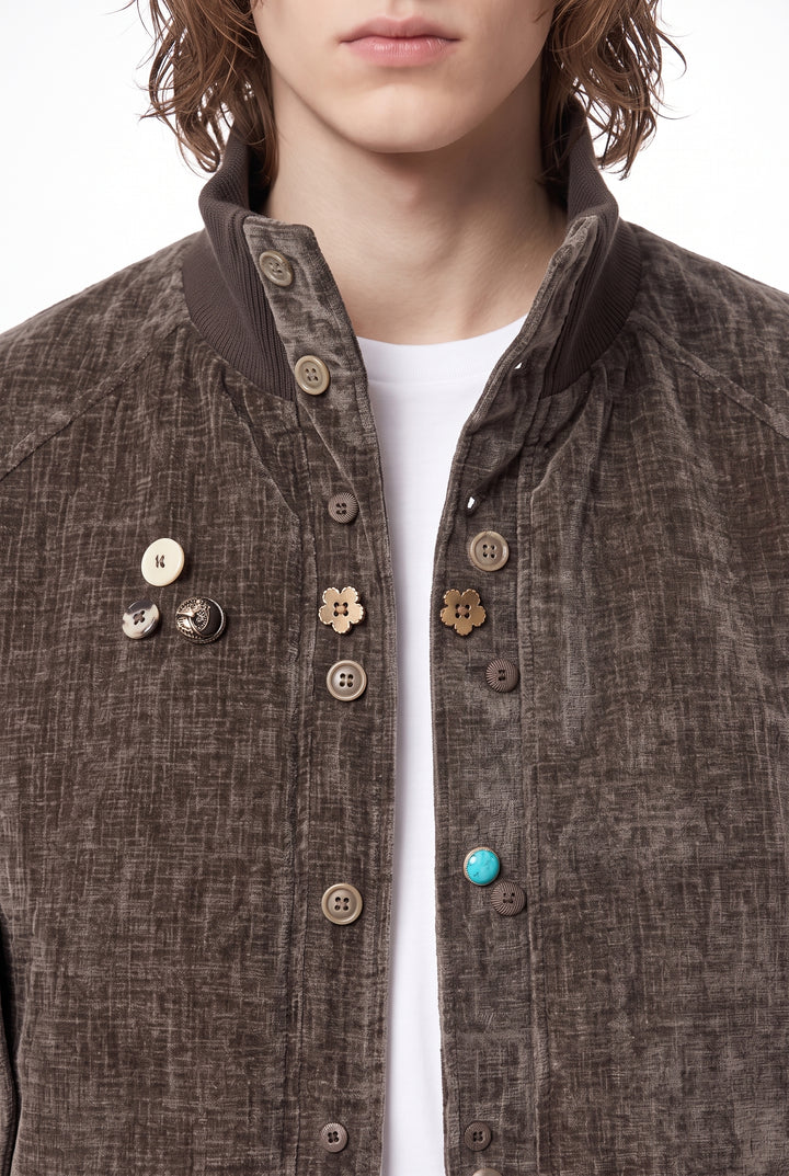 Velour Bomber Jacket na2875