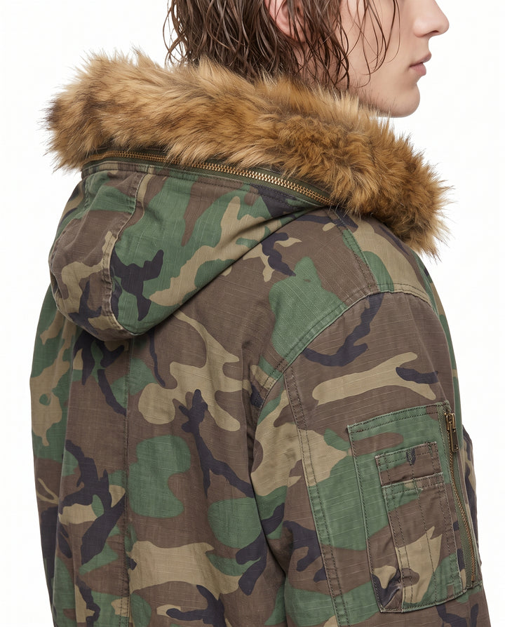 Camo Hooded Jacket na2895