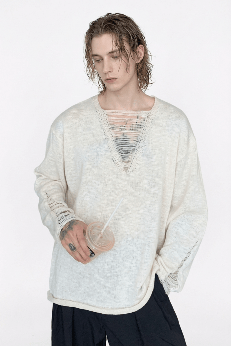 [CUIBUJU] V-neck loose trend within shirt na1061
