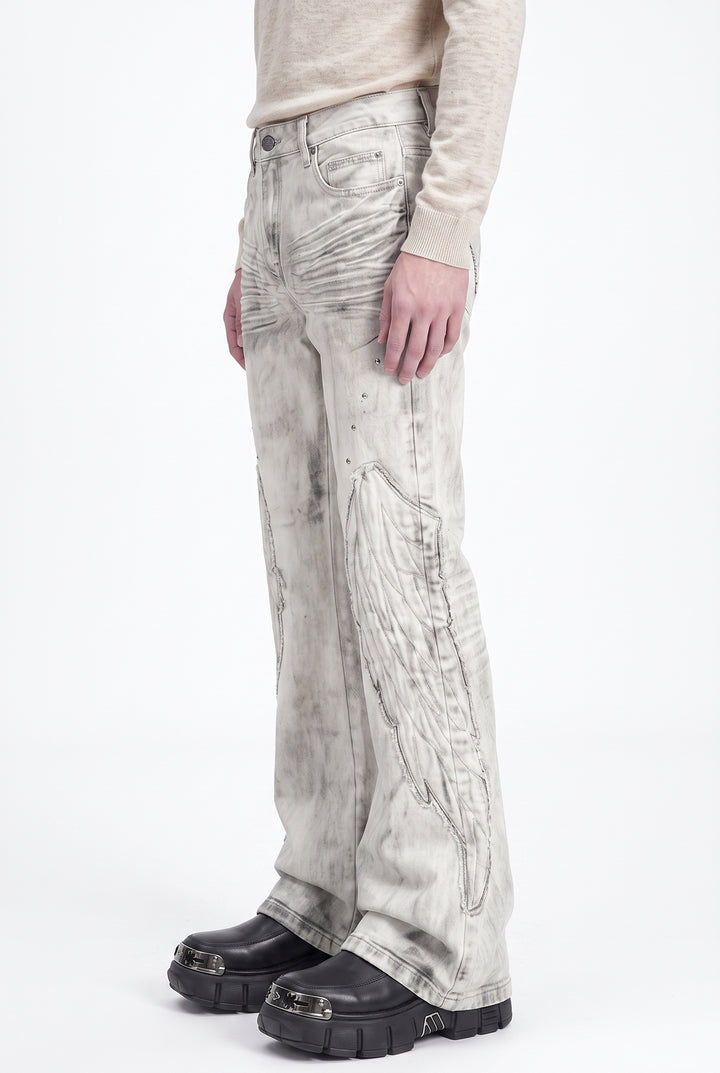 Flared Denim Pants na2791