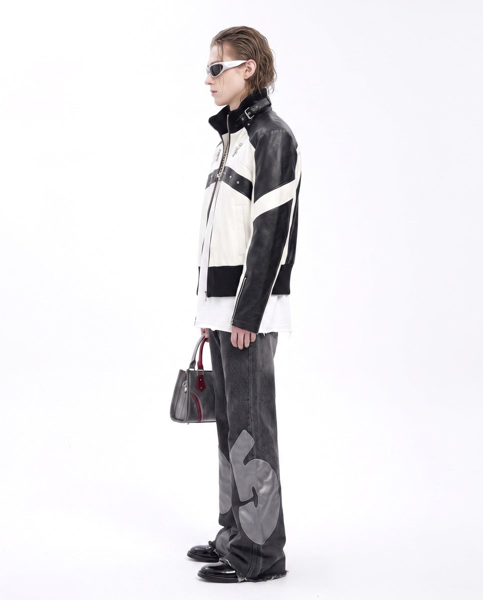 Metallic Moto Jacket na3038