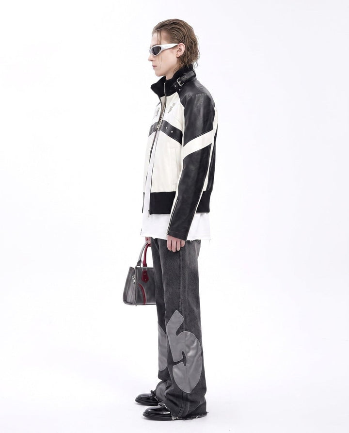 Metallic Moto Jacket na3038