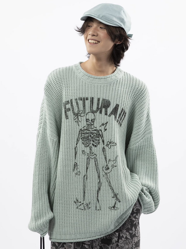 [FUTUREBOY] round neck sweater na1709