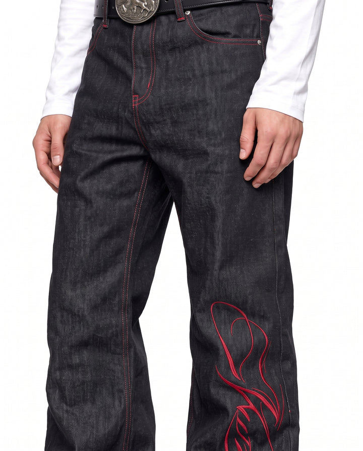 Flared Denim Pants na2965