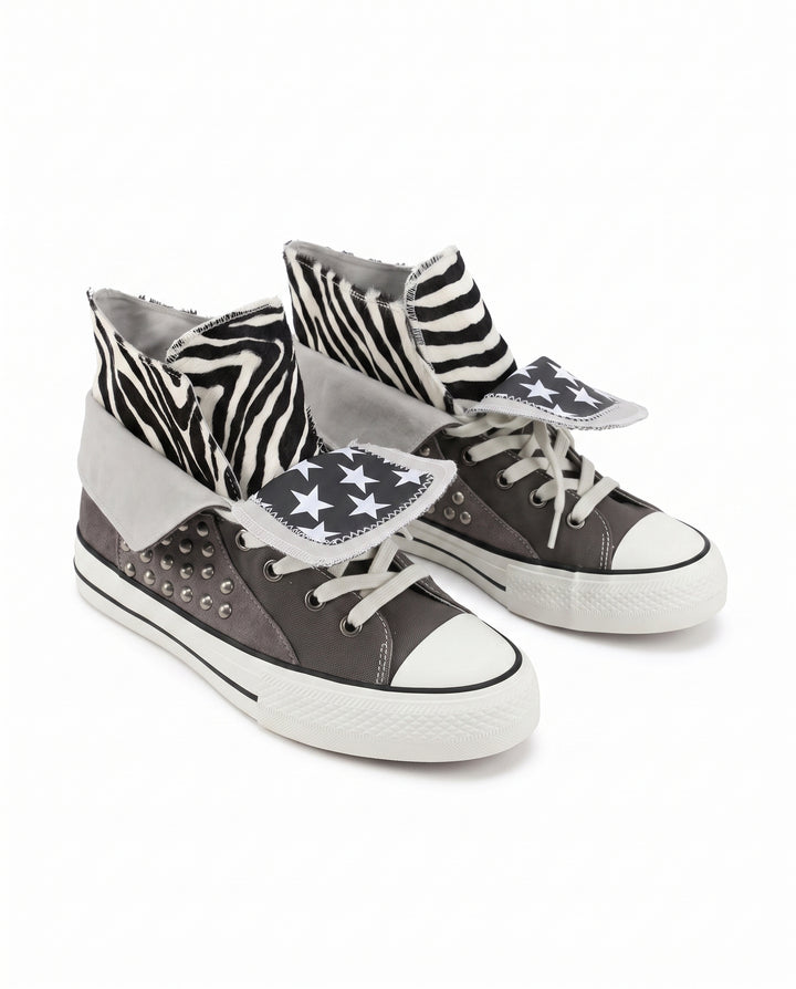 Studded Canvas Sneakers na3025