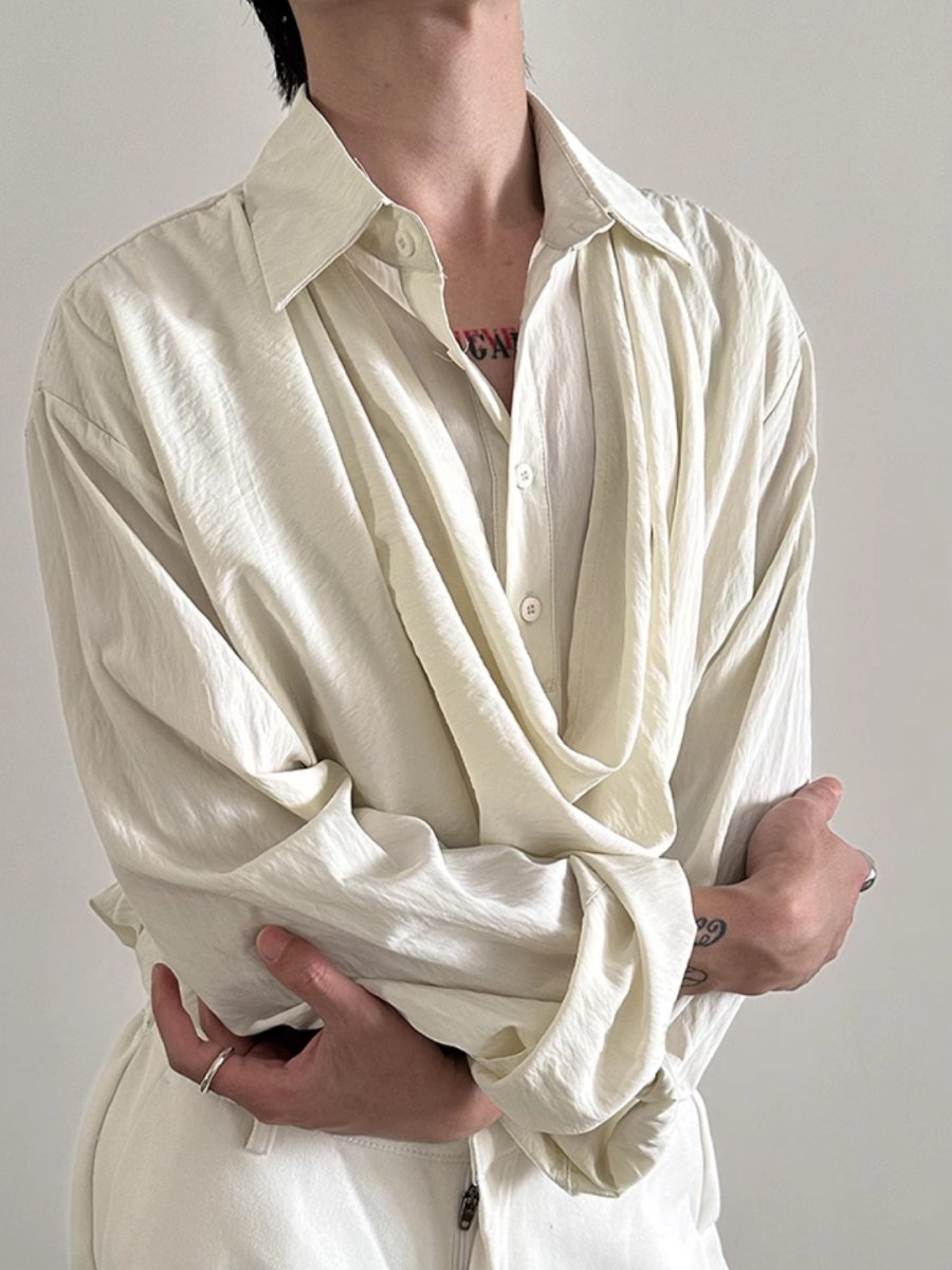 【GENESISBOY】Fake Two Piece Loose Pullover Shirt  na1340