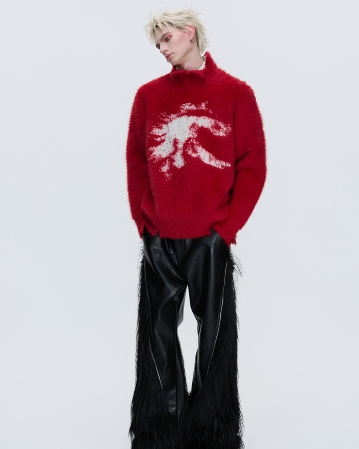 【ArguE CulturE】Crimson Howl Fur Jacket na2285