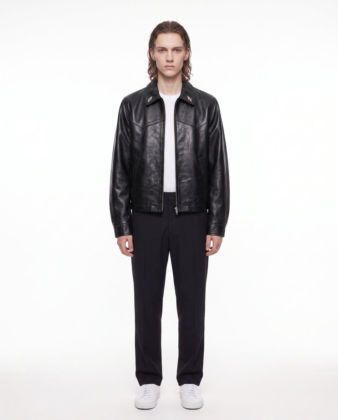 Graphic Leather Jacket na2948