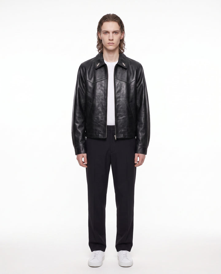 Graphic Leather Jacket na2948