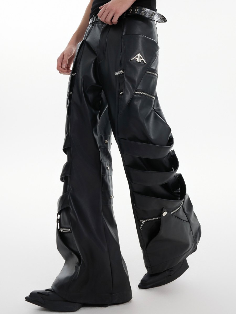 [CulturE] Leather Loose Pants na1684