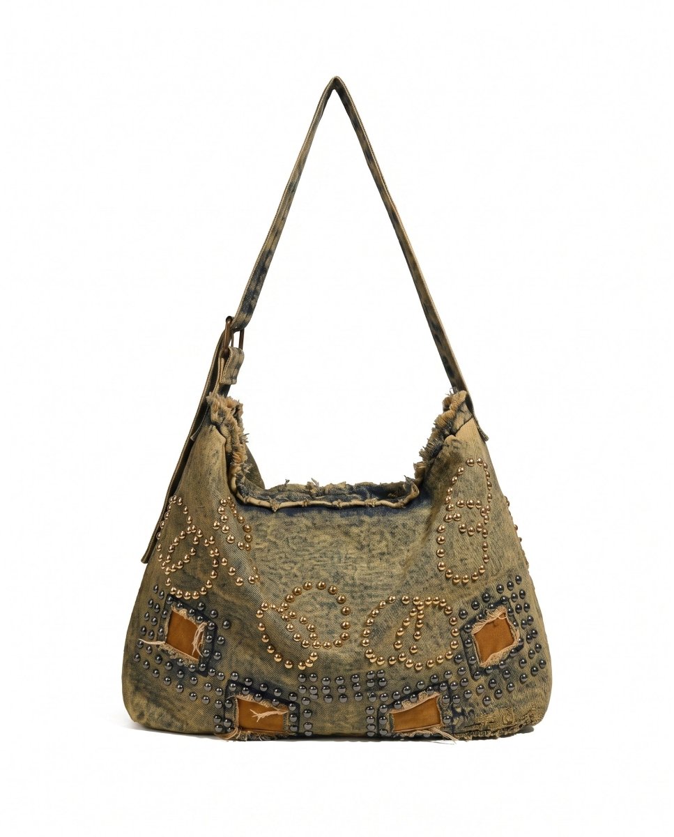 Studded Denim Bag na2901
