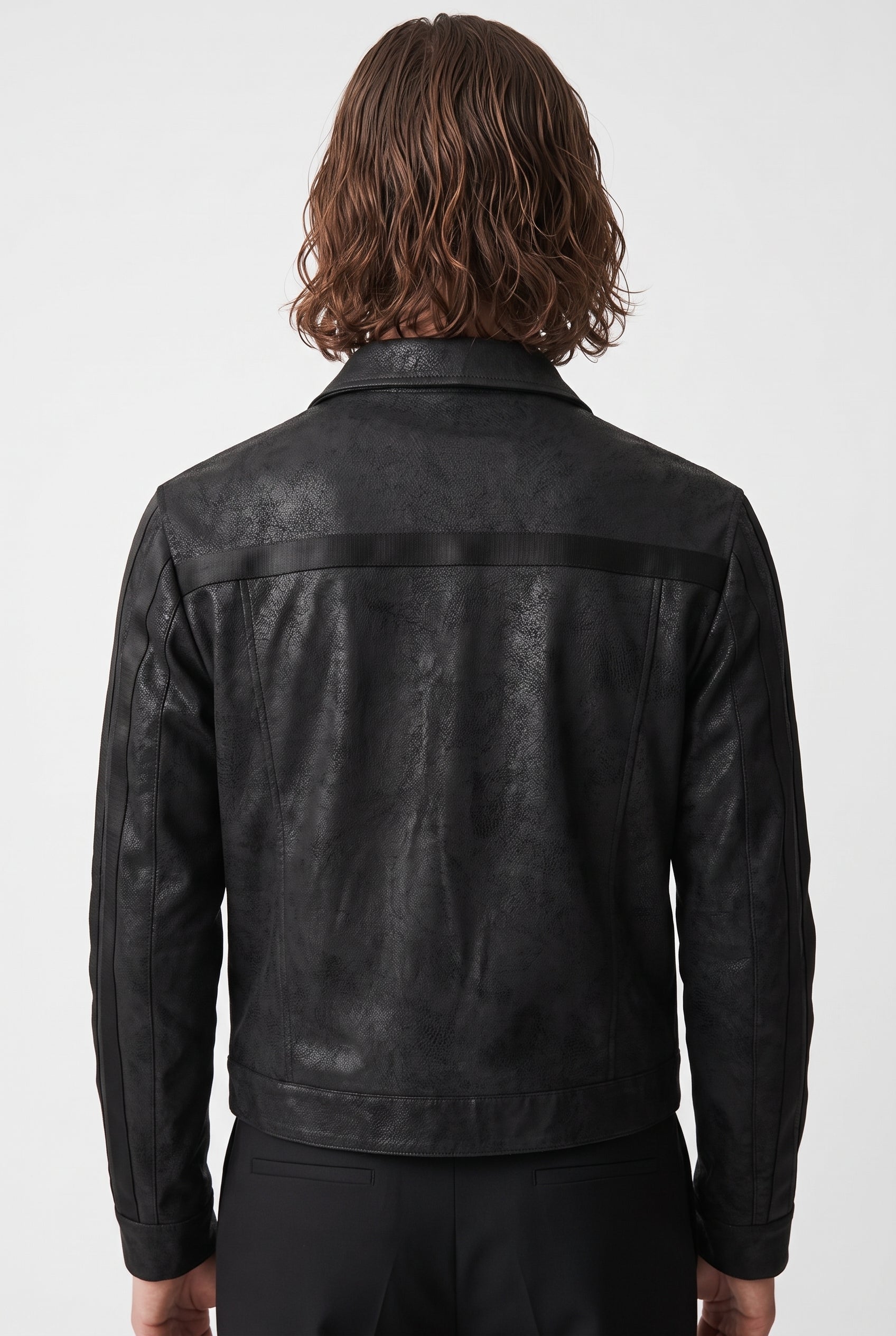 Cropped Leather Jacket na2787