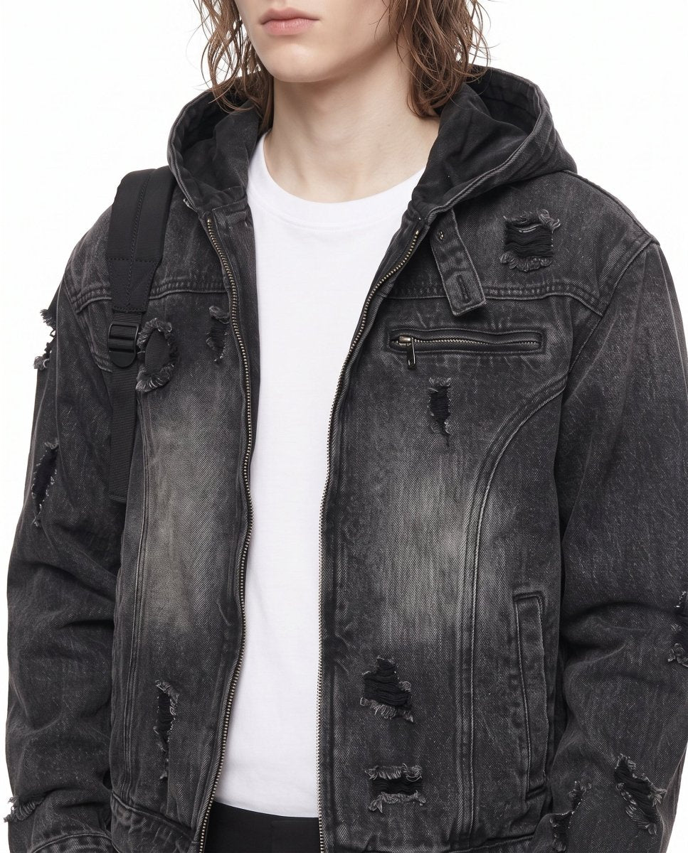 Hooded Denim Jacket na3035