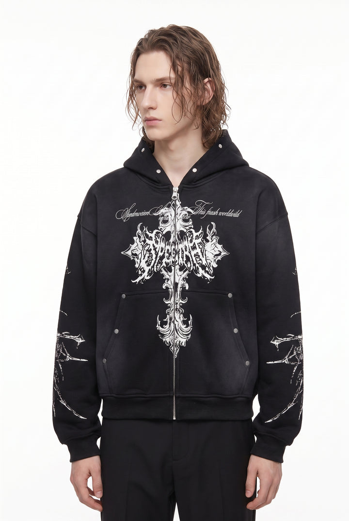 Graphic Zip Hoodie na2879