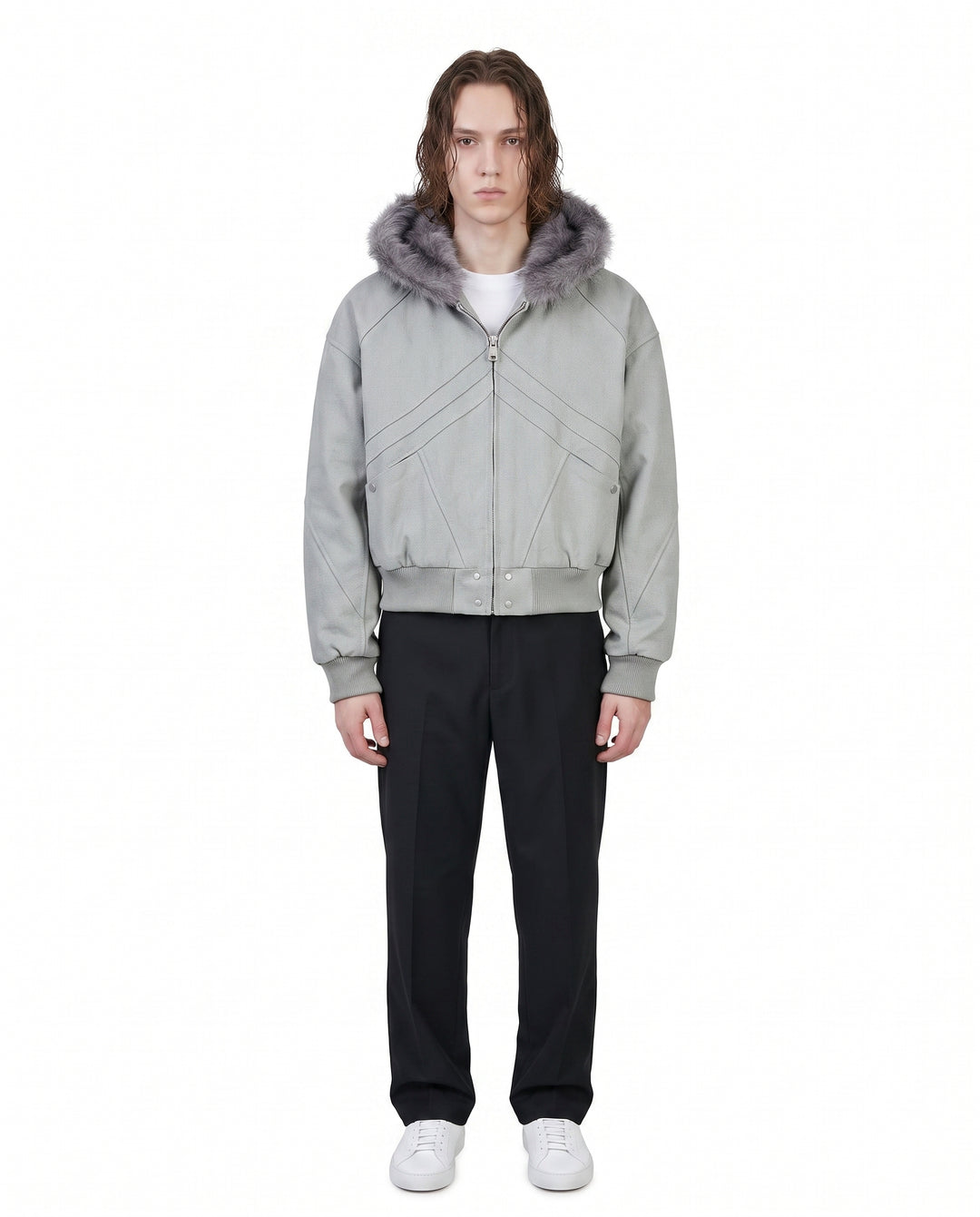 Fur Hooded Jacket na3083