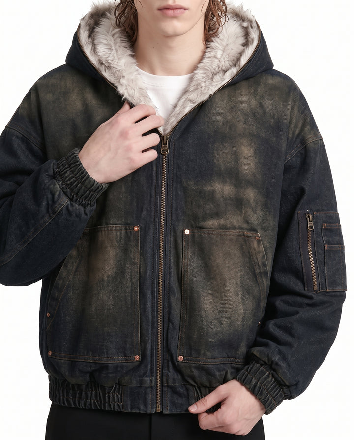 Fur Hooded Jacket na3065
