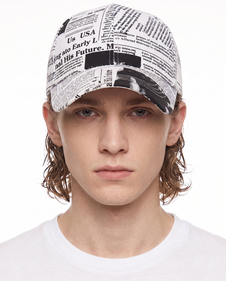 Newspaper Print Cap na2970