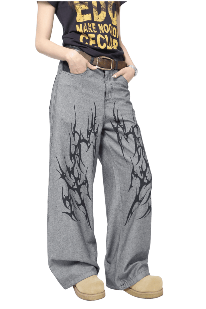 Tribal Ink Loose Jeans na2465