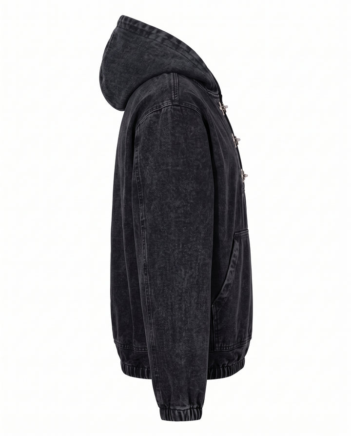 Washed Denim Hoodie na3165