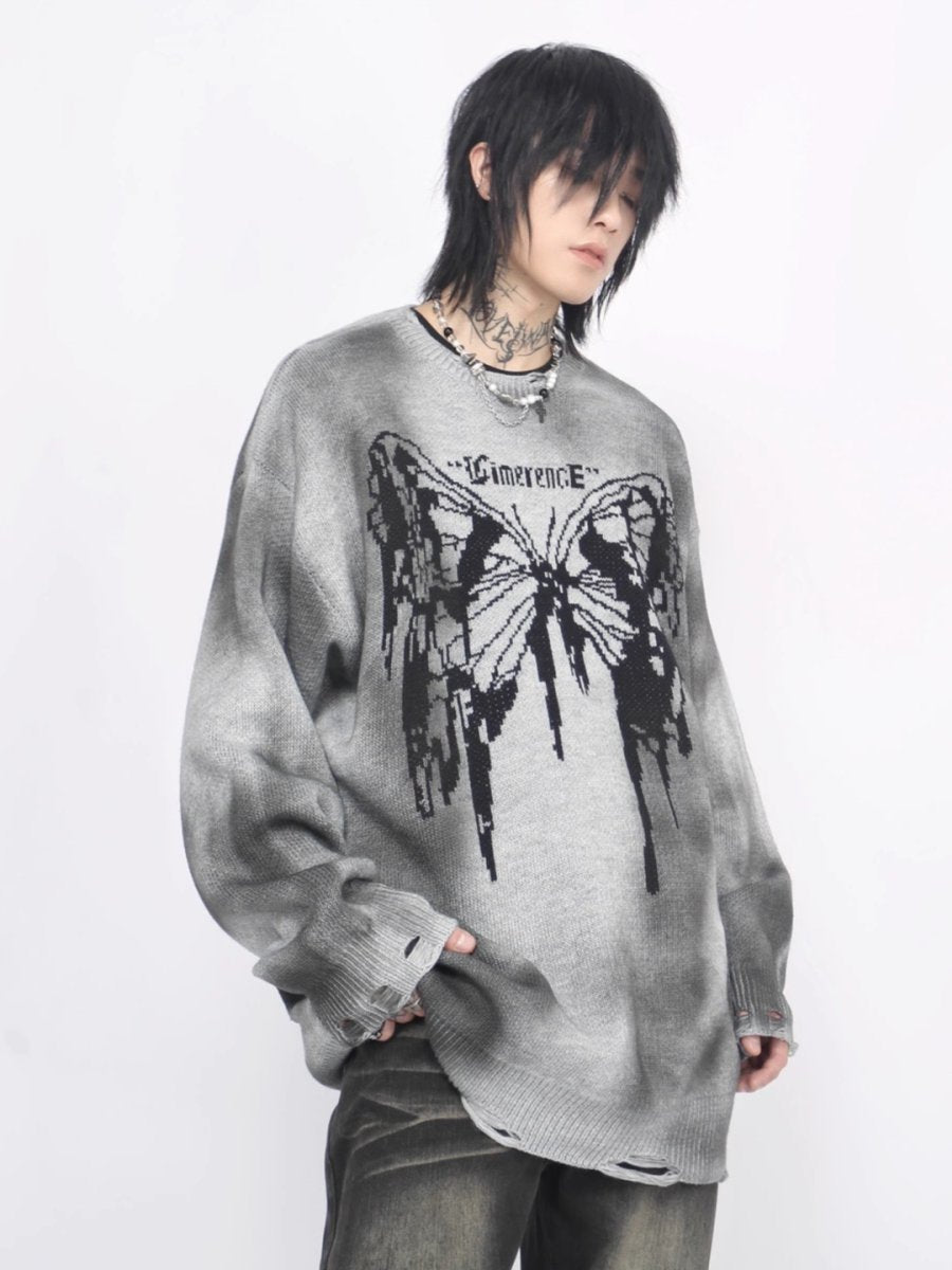 【Mz】broken holes sweater na1474