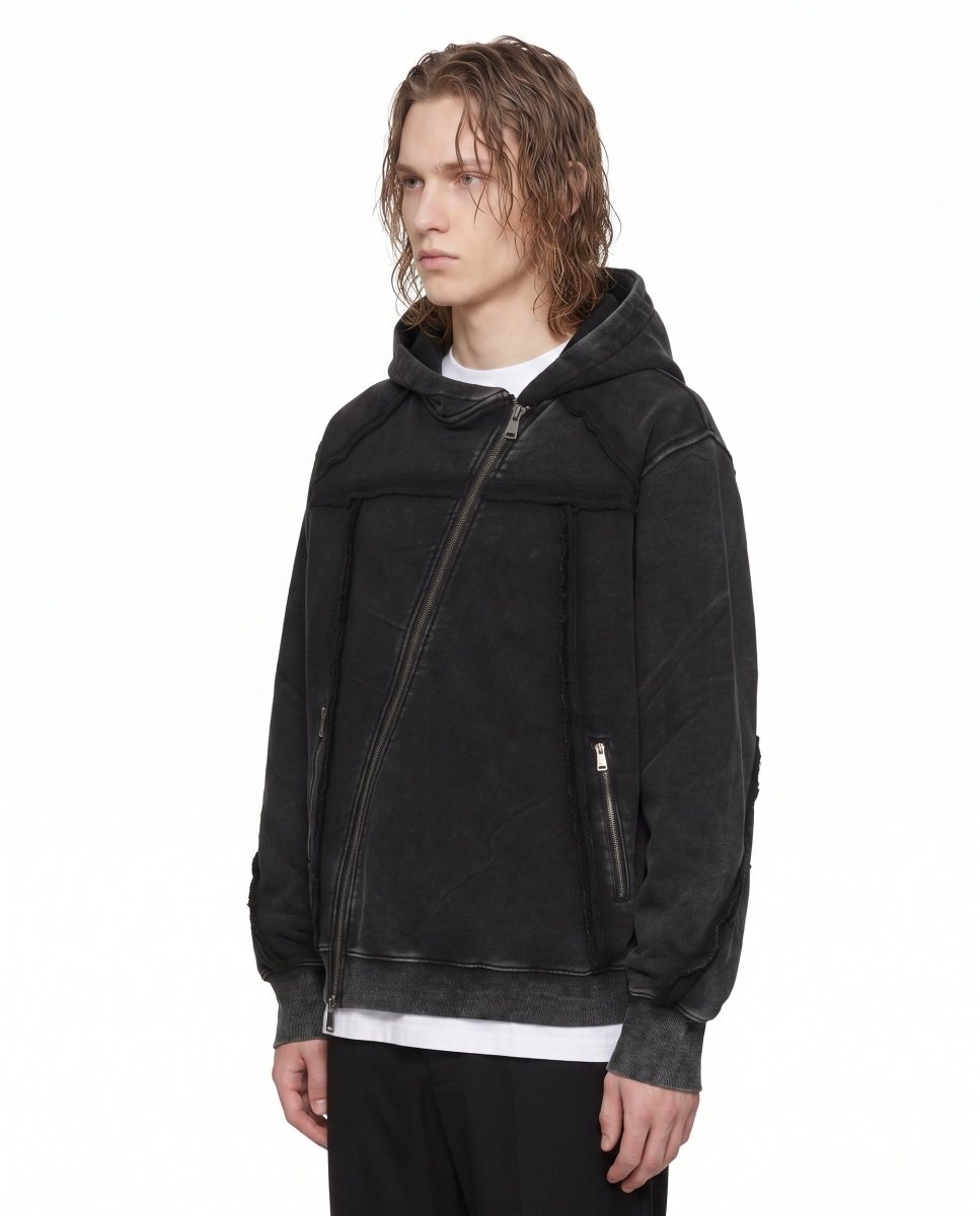 Asymmetric Zip Hoodie na3032