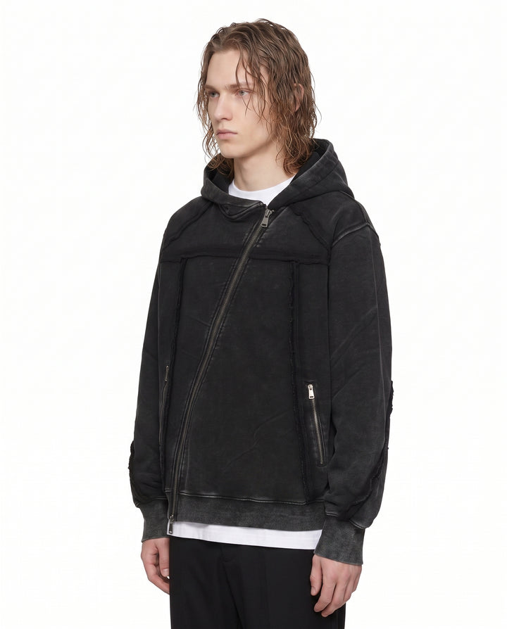 Asymmetric Zip Hoodie na3032