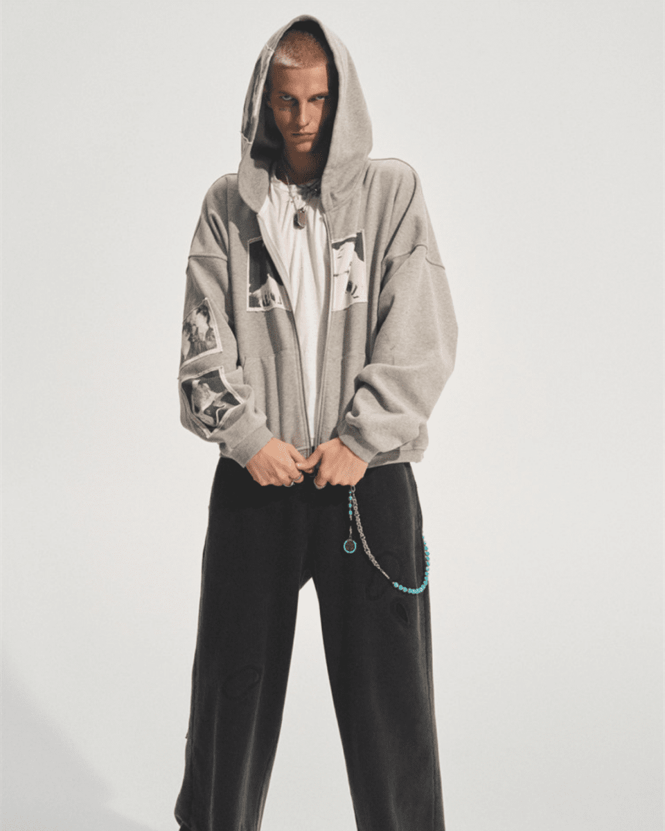 [bastard official] DUAL FRAME ZIP HOODIE na2306 