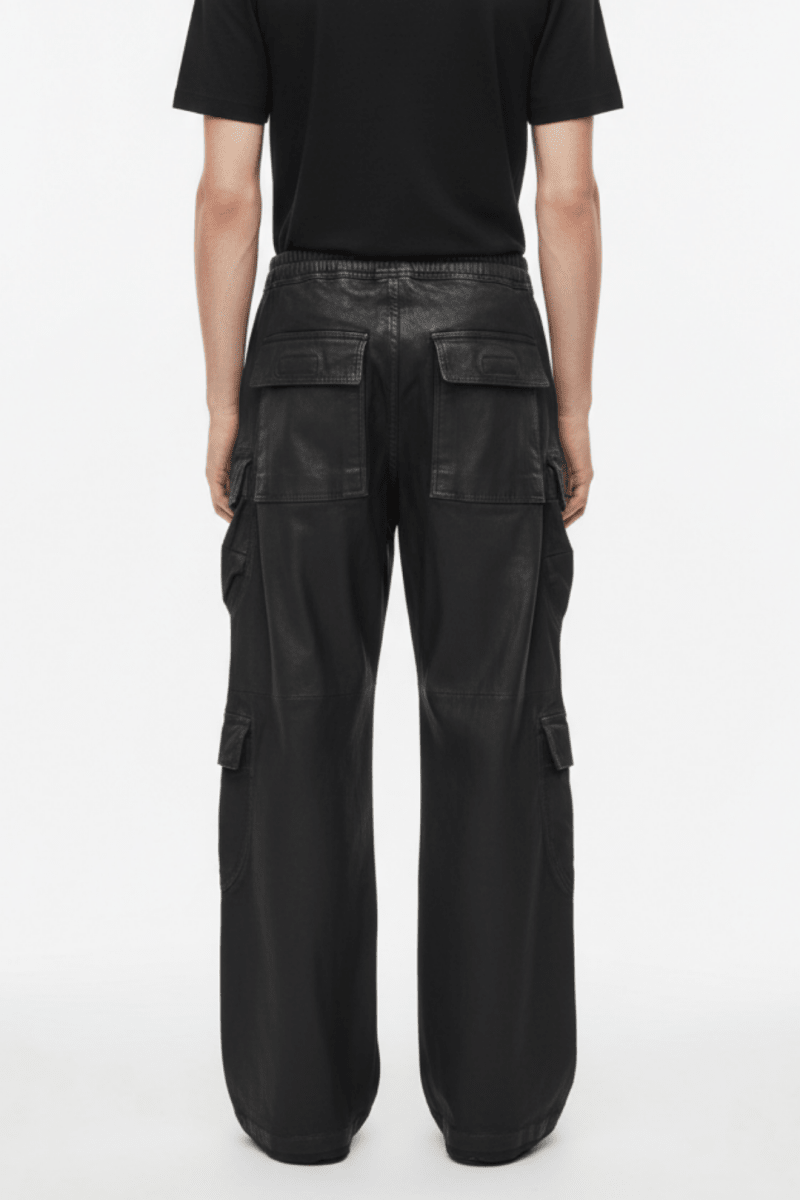 Leather Touch Cargo Trousers  na2373