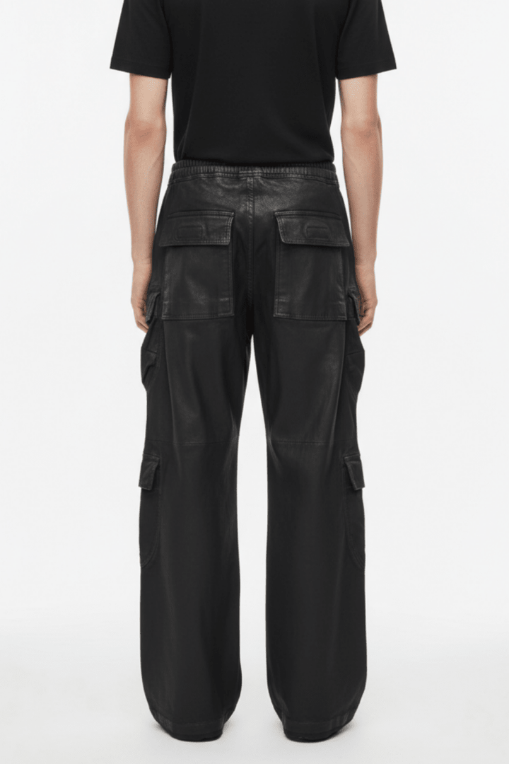Leather Touch Cargo Trousers  na2373