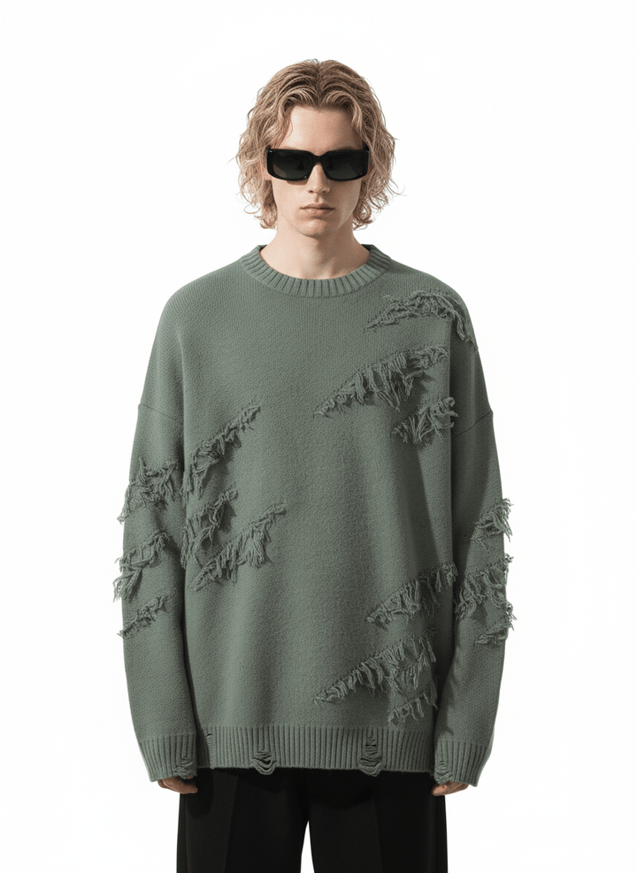 [XPKAEAX] 디자인 라운드 넥 스웨터 NA200