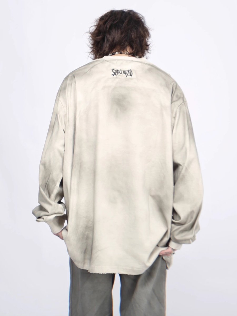 【Mz】washed long-sleeved T-shirt na1381