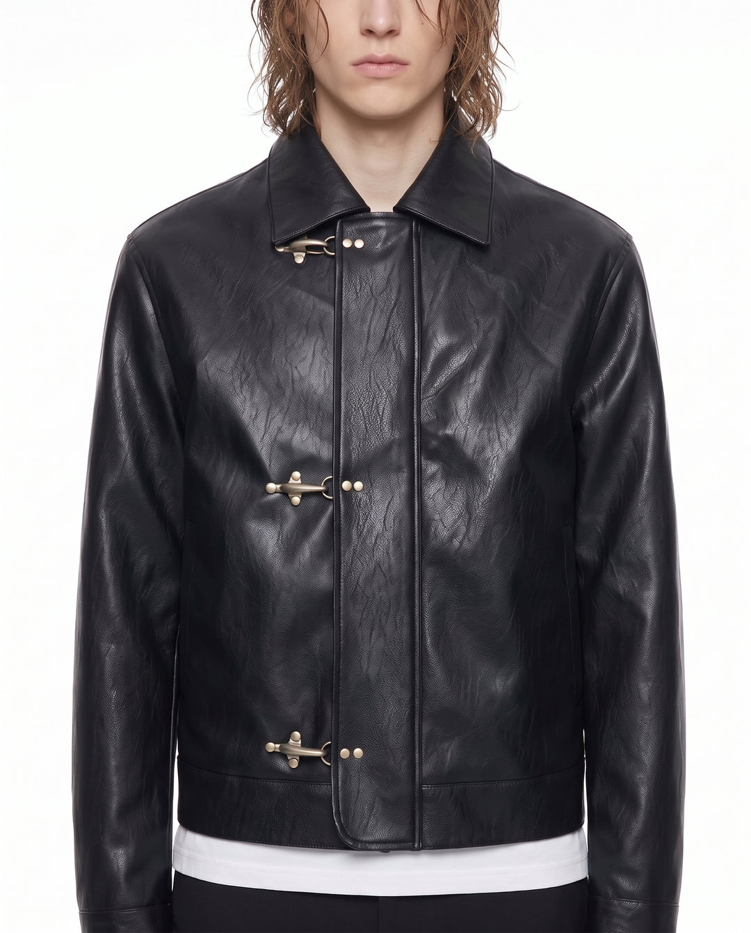 Buckle Leather Jacket na3194