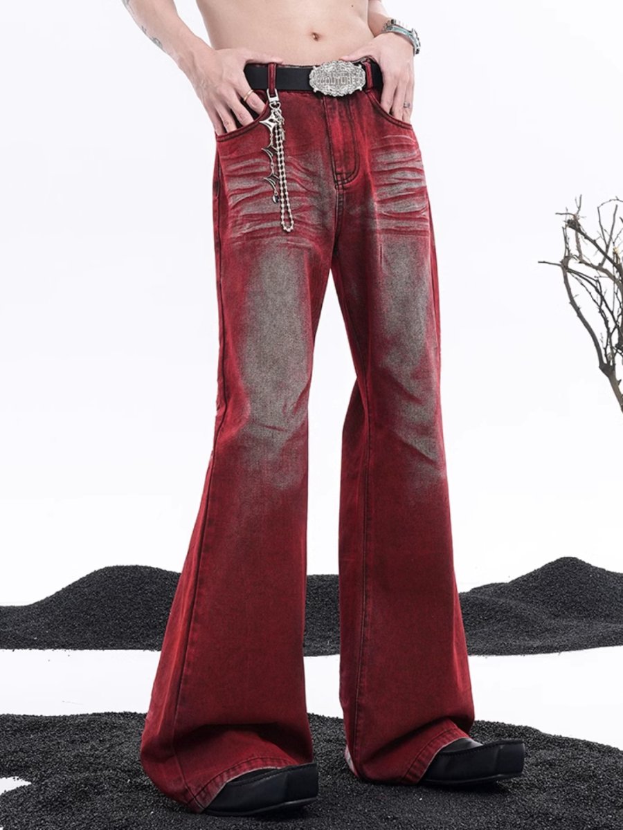 [STARTEXCEEDEND] Red Flare Jeans na1501